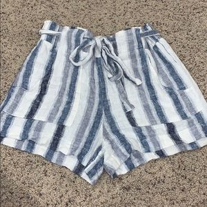 🌻 Striped Paper Bag Shorts